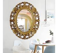 Baroque Wall Mirror 49x61 cm - Vintage/Rustic/Antique Table Mirror for Bathroom Decor Elegant Gold Finish Decorative Accent for Home Interior Design