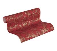 Baroque Wallpaper Neue Bude 2.0 Ed. II Non-Woven Wallpaper 10.05 m x 0.53 m Red Gold Made in Germany by Livingwalls 374131 37413-1