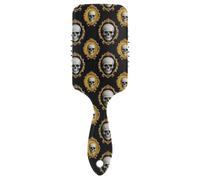 Baroque White Skull smooth comb for black women Designed massage brush for short hair with Ergonomic handle cepillo para pelo rizado