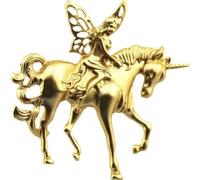 Baroque Winged Horse Elf Design Brooch，Suit Coat Jewelry Clothing Accessories Pins，Holiday Party Couple Gifts，Niche Charms