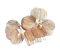 Baroquely Styles Flower Bridal Hair Comb Handmade Wedding Ceremony Hair Pin Hair Ornament For Bride Special Occasion