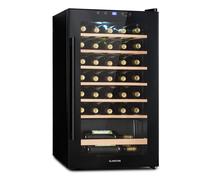 Wine Cooler Beverage Fridge Wine Drinks Bar 1 Zone 95 L 36 Bottles Touch Black [EEK: G]