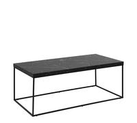 Indoor Furniture Group Furniture To Go Barossa Coffee Table with Black Marble Marquina Top & Black Steel Base 110x55x45cm, Black