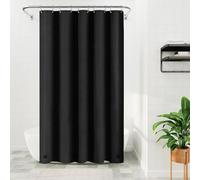 Barossa Design 54W x 78H Stall Shower Curtain Liner Black - Waterproof Lightweight PEVA Plastic Shower Liner with 3 Magnets & Metal Grommets - Black