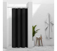 Barossa Design Black Stall Shower Curtain Liner 36" W x 72" H - Waterproof PEVA Plastic Shower Liner for Small Bathroom Stall, Lightweight Bath Curtain with 3 Magnets & Metal Grommets - Black
