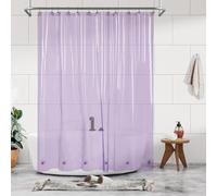 Barossa Design Clear Lavender Shower Curtain Liner - PEVA Heavy Duty Shower Liner with 6 Magnets and Metal Grommets, 72" x 72" Waterproof Curtains for Bathroom - Clear Lavender