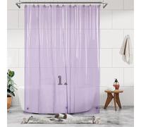 Barossa Design Extra Long Shower Curtain Liner with 3 Magnets, 72 x 84 Inch, XL, Waterproof, PEVA Lightweight Shower Curtain for Bathroom, PVC Free, Metal Grommets, Transparent/Lavender