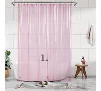 Barossa Design Extra Long Shower Curtain Liner with 3 Magnets, XL Size, Waterproof, PEVA, Lightweight, for Bathroom, PVC-Free, Metal Grommets, 72 x 84 Inch, Transparent Pink