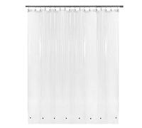 Barossa Design Extra Wide Shower Curtain Liner 108" x 72" with 8 Magnets - Waterproof PEVA Around Shower Liner for Bathroom, PVC Free, Metal Grommets - Clear, 108X72