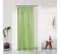 Barossa Design Inner Shower Curtain 36" W x 72" H Waterproof PEVA Lightweight Shower Curtain for Small Bathroom, 3 Magnets and Metal Grommets, Transparent Green