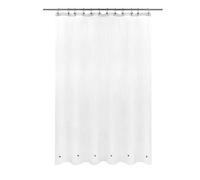 Barossa Design Long Shower Curtain Liner with 6 Magnets - 72" x 78", Waterproof PEVA Shower Liner for Bath Tub, PVC Free, Metal Grommets - Frost, 72x78