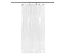 Barossa Design Narrow Shower Curtain Liner with 3 Magnets, Metal Grommets Waterproof PEVA Shower Curtain Liner for Small Bathroom Stall, Extra Long PVC Free, Clear, 36" x 84"