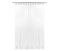 Barossa Design Shower Curtain Liner with 6 Magnets - Clear Plastic Shower Curtain Liner, See Through Vinyl Bath Curtain with Metal Grommets for Bathroom - Clear, 70x72