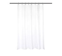 Barossa Design Waterproof Fabric Stall Shower Curtain Liner 48" W x 72" H - Hotel Quality, Machine Washable, White Shower Liner for Bath Tub, 48x72