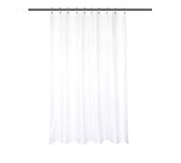 Barossa Design Waterproof Fabric Stall Shower Curtain Liner 54" W x 72" H - Hotel Quality, Machine Washable, White Shower Liner for Bath Tub, 54x72