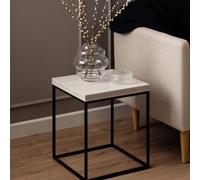 Barossa Faux Travertine Square Side Table