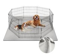Barpor 165cm x 122cm Washable Pee Pads for Dogs Light Grey Thick Reusable Puppy Pads Strong Absorbing Leak-Proof Dog Whelping Mats Chew-Proof Non-Slip Dog Playpen Pads