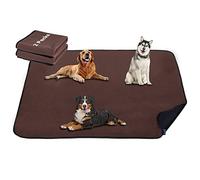 Barpor 91cm x 122cm Washable Pee Pads for Dogs 2 Packs Thick Reusable Puppy Pads Strong Absorbing Leak-Proof Dog Whelping Mats Chew-Proof Non-Slip Dog Playpen Pads