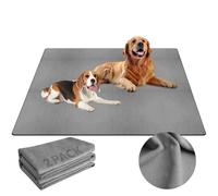 Barpor Washable Pee Pads for Dogs 36"*48" Grey 2 Packs Thick Reusable Puppy Pads Strong Absorbing Leak-Proof Dog Whelping Mats Chew-Proof Non-Slip Dog Playpen Pads