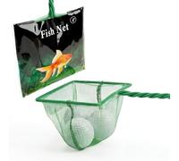 Barpre 2-Pack Small Aquarium Fish Nets & Kids Pond Dipping Net - 4 Inch Fine Mesh Scoop for Tropical Fish Tank Cleaning, Bathtime Sensory Play, Rock Pooling & Catching Minnows (Green)