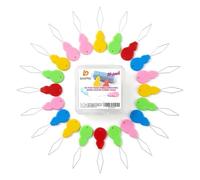 Barpre 20Pcs Needle Threaders for Hand Sewing & Machine, Reinforced Wire Loop Embroidery Threading Tool with Storage Box, Durable DIY Cross Stitch Inserter for Seniors & Elderly, Assorted Colors