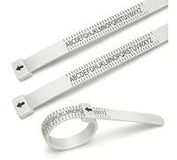 Barpre 3-Pack Ring Sizer UK Measuring Tool - Reusable Ring Gauge Sizes A-Z - Professional Finger Measurement Belt for Men and Women - Accurate Sizing Kit for Wedding & Engagement Rings