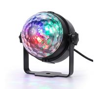 Barpre Disco Ball Light Party Lights Sound Activated - 4M Extra Long USB Cable - 3W RGB LED Strobe Lamp with Remote & 360° Adjustable Stand, Sensory Lights for Kids Birthday Xmas Room