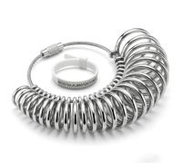 Barpre Ring Sizer UK A-Z Measuring Tool Set, Premium Aluminium Finger Gauge & Plastic Belt, Accurate Metal Jewellery Sizing Kit for Men Women, Official Standard Measure for Wedding Bands & Smart Rings