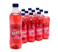 BARR 12 Pack Cherryade, Zero No Sugar Cherry Flavoured Fizzy Drink, Sparkling Fizzy Pop, 12 x 500ml Bottles