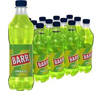 BARR 12 Pack Zingy Limeade Zero No Sugar Lime Flavoured Fizzy Drink "Fizzingly Fun" 12 x 500 ml Bottles