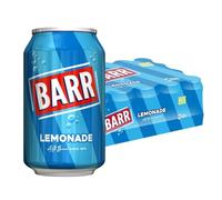 BARR 24 Pack Perfect Lemonade, Lemon Flavoured Fizzy Drink, Sparkling Fizzy Pop, 24 x 330ml Cans