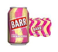 Barr Cream Soda Zero Sugar Sparkling Soft Drink, 6 Pack, 330ml Cans