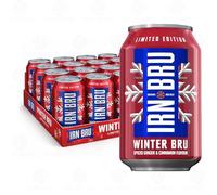 Barr & IRN-BRU & BOTTLES - No Sugar Fizzy Drink Soft Drink Cans - Variety Flavours - Zero Sugar Carbonated Drinks (IRN-BRU-CANS - 24 x 330ml, Winter Bru Spiced Ginger & Cinnamon)