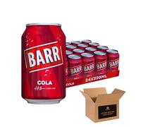 BARR No Sugar Fizzy Soft Drink Cans - Variety Flavours Bubblegum, Pineapple, Cream Soda, Cherryade, Orangeade, Lemonade & More - Zero Sugar Carbonated Drinks | 24 x 330ml (Classic Cola)