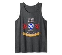 Barr Scottish Family Clan Middle Ages Mischief Tank Top, Men, Dark Heather Grey, Large