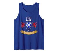 Barr Scottish Family Clan Middle Ages Mischief Tank Top, Men, Royal Blue, Medium