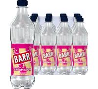 BARR since 1875, 12 Pack American Cream Soda, Zero No Sugar Sparkling Soft Drink with a Creamy Taste of Cream Soda, Fizzingly Fun 12 x 500ml Bottles