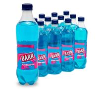BARR since 1875, 12 Pack Blue Bubblegum, Zero No Sugar Flavoured Fizzy Drink "Fizzingly Fun" - 12 x 500ml Bottles