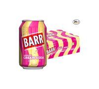 BARR since 1875, 24 Pack American Cream Soda, Zero No Sugar Sparkling Soft Drink with a Creamy Taste of American Cream