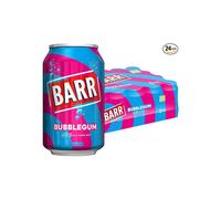 BARR since 1875, 24 Pack Blue Bubblegum Zero No Sugar Flavoured Fizzy Drink "Fizzingly Fun" - 24 x 330 ml Cans