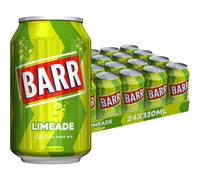 BARR since 1875 24 Pack Zingy Limeade Zero No Sugar Lime Flavoured Fizzy Drink Fizzingly Fun 24 x 330ml Cans