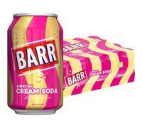 BARR since 1875, American Cream Soda, 24 pack Fizzy Drink Cans, No Sugar Free Diet, 24 x 330 ml