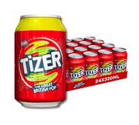 BARR Tizer 24 Pack Citrus Flavoured Fizzy Drink "Fizzingly Fun" - 24 x 330ml Cans