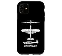 Barracuda British WW2 Torpedo Dive Bomber Plane Silhouettes Case for iPhone 11