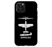 Barracuda British WW2 Torpedo Dive Bomber Plane Silhouettes Case for iPhone 11 Pro