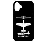 Barracuda British WW2 Torpedo Dive Bomber Plane Silhouettes Case for iPhone 16 Plus