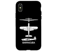 Barracuda British WW2 Torpedo Dive Bomber Plane Silhouettes Case for iPhone X/XS