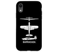 Barracuda British WW2 Torpedo Dive Bomber Plane Silhouettes Case for iPhone XR
