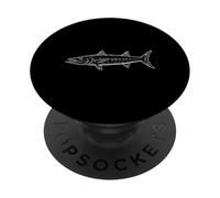 Barracuda Fish Illustration Deepsea Fisher Spearfisher PopSockets Adhesive PopGrip