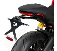 BARRACUDA License Plate Holder Aluminum Adjustable Ducati Monster 797 2019 + LED